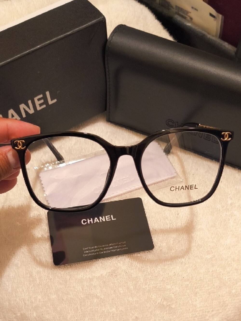 CHANEL Black and Gold Women's Eyeglass Frames - Picture 4 of 5